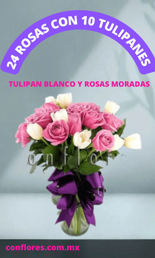 Tulipanes Blancos Sur CDMX Purple Gabbana