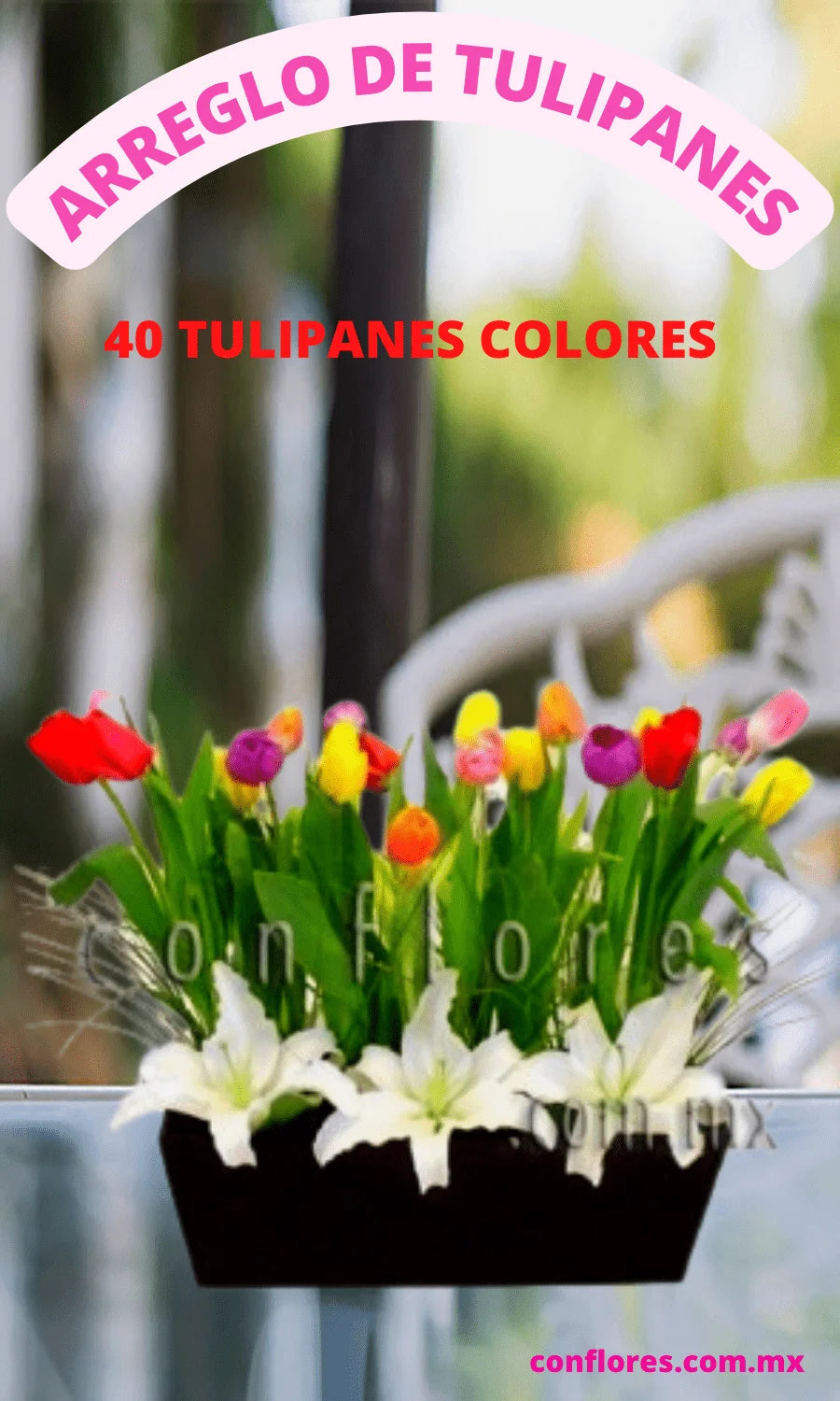 Arreglos Florales con Tulipanes Aqua Jazz