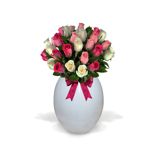 Arreglos con Rosas Fucsia Caricia Floral