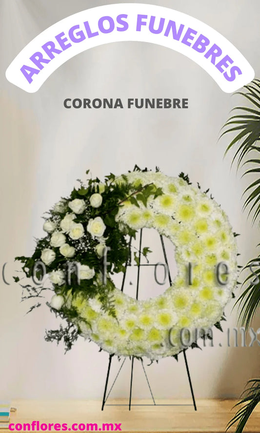 Corona Fœnebre Blanca La Gracia