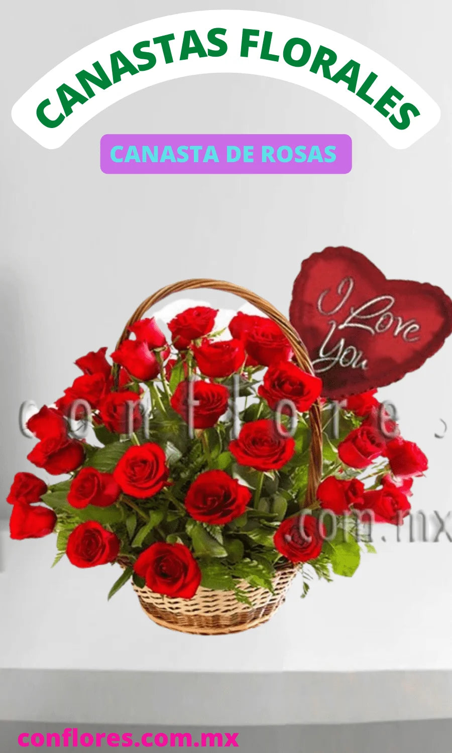 Env’a Flores Canasta de Rosas Rojas