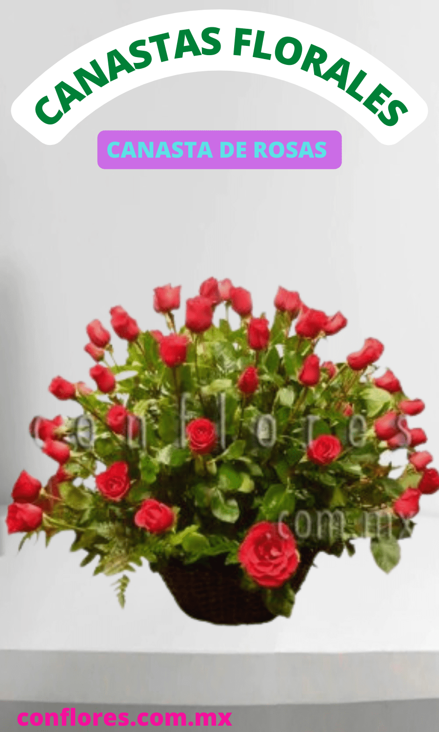 Jamaica Flores Canasta de Rosas Rojas