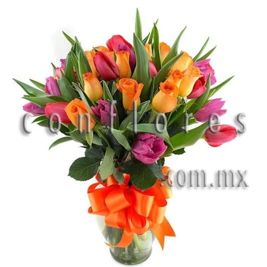 Arreglo con Tulipanes Love Color