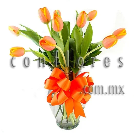 Florer’as en CDMX Tulipanes Naranja Bouquet